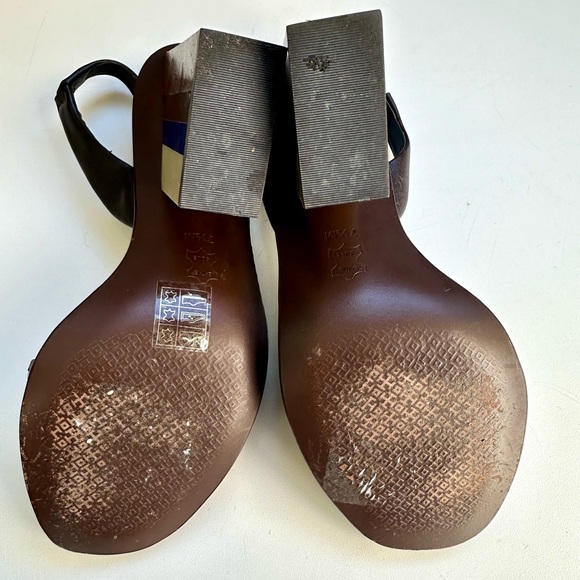 EUC Tory Burch block heel Slingback sandals, size 7.5 - Picture 9 of 13